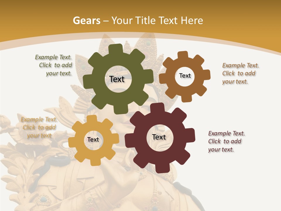 Face Budha Sculpture PowerPoint Template