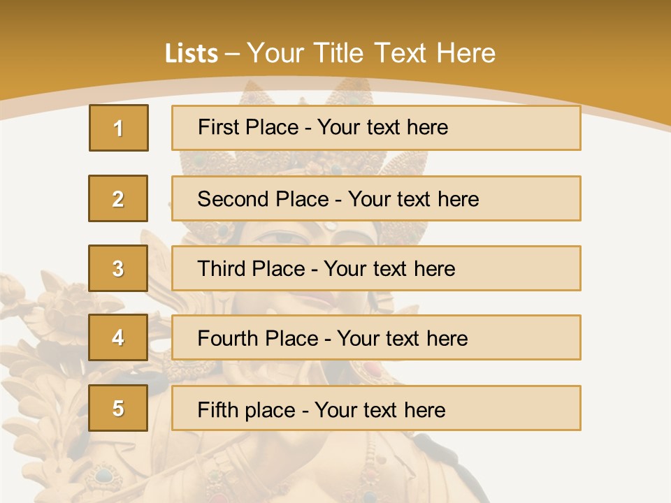 Face Budha Sculpture PowerPoint Template