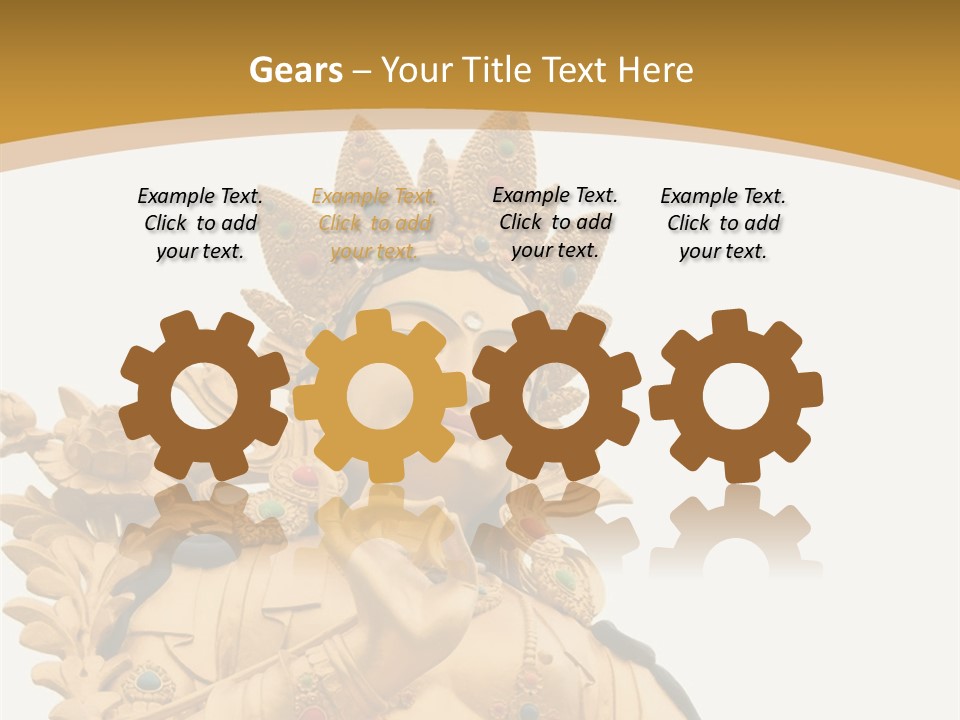 Face Budha Sculpture PowerPoint Template