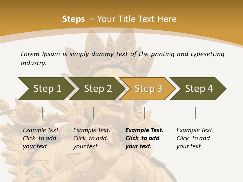 Face Budha Sculpture PowerPoint Template