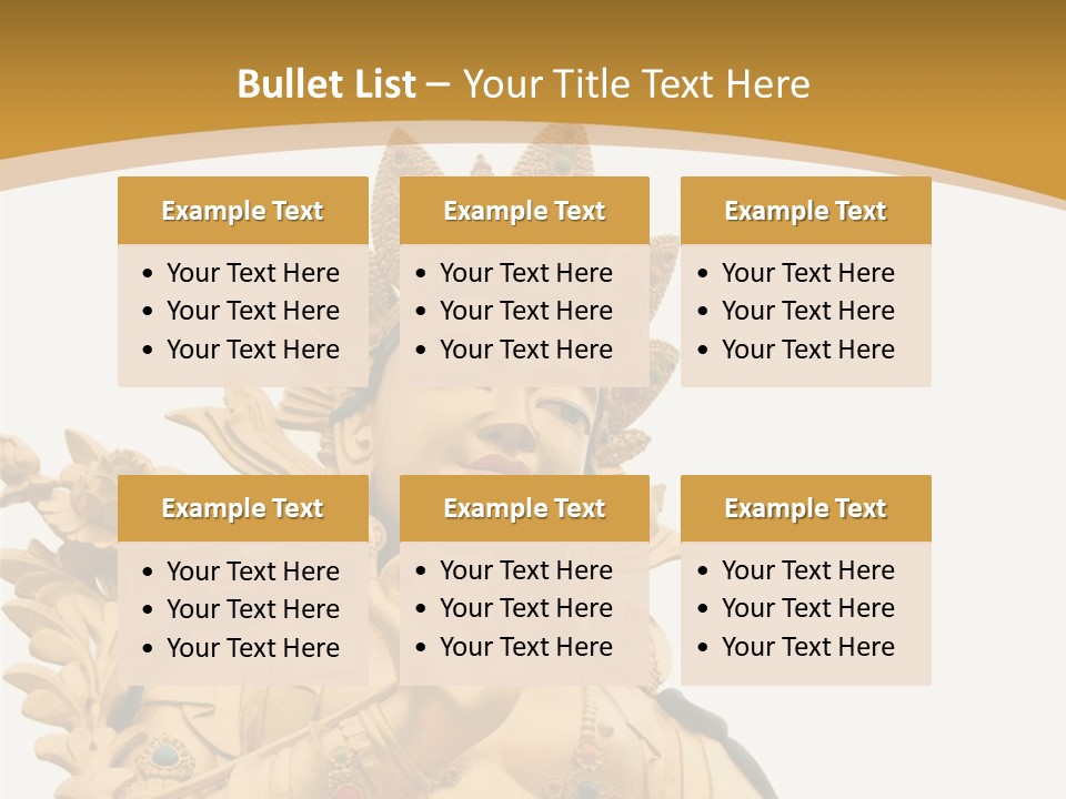 Face Budha Sculpture PowerPoint Template