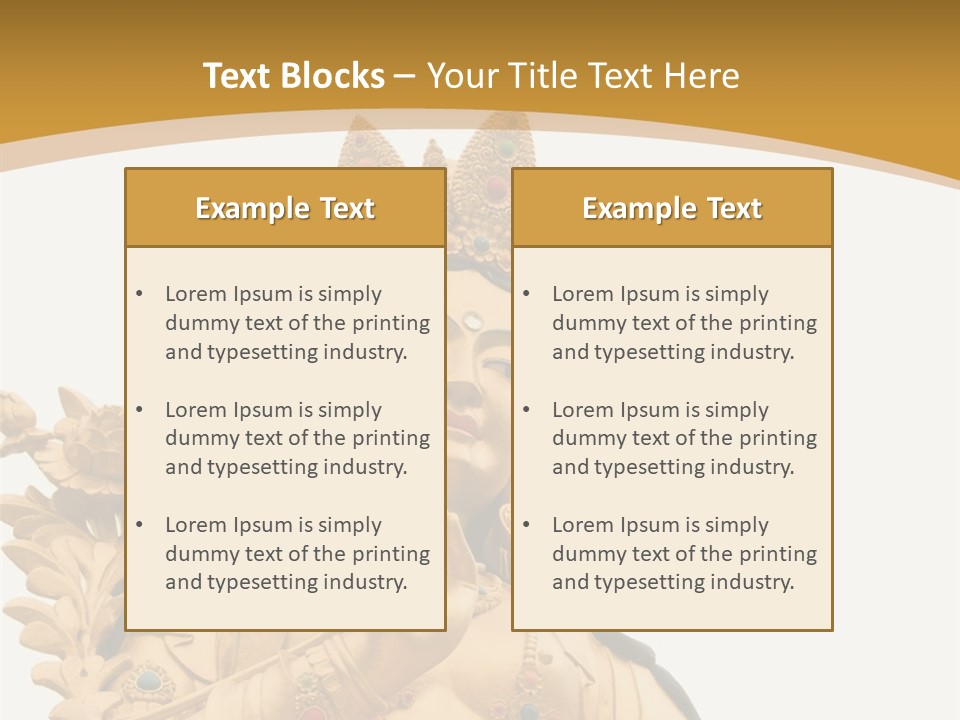 Face Budha Sculpture PowerPoint Template