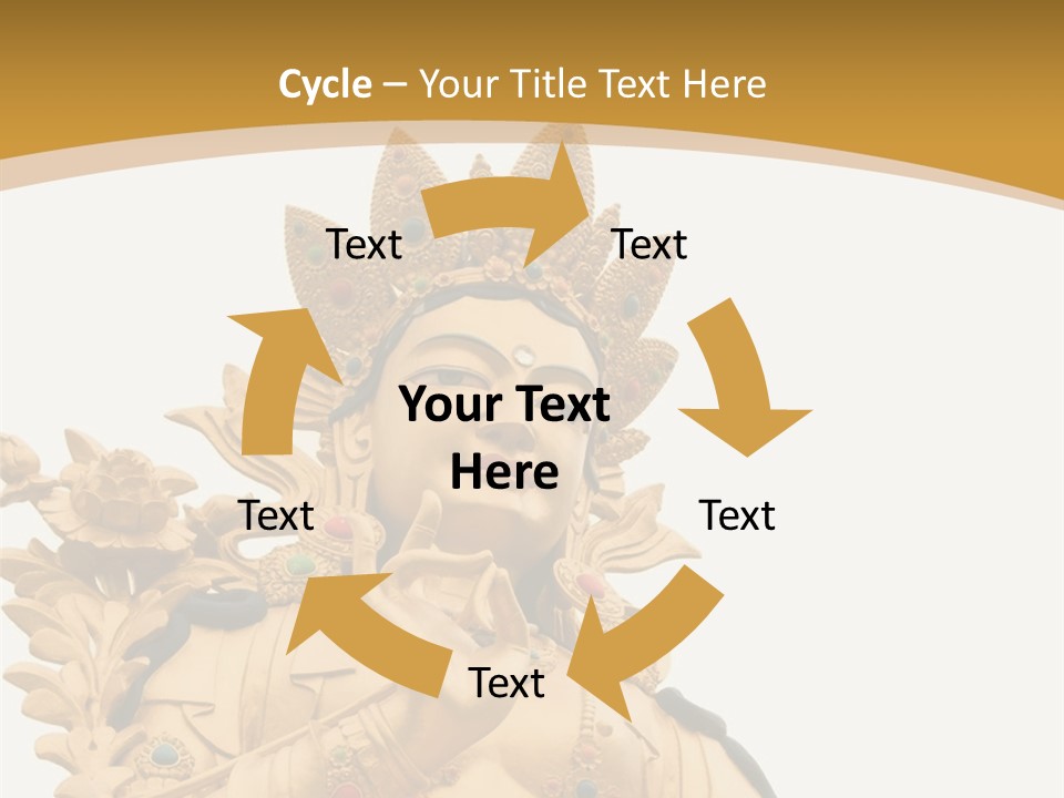 Face Budha Sculpture PowerPoint Template