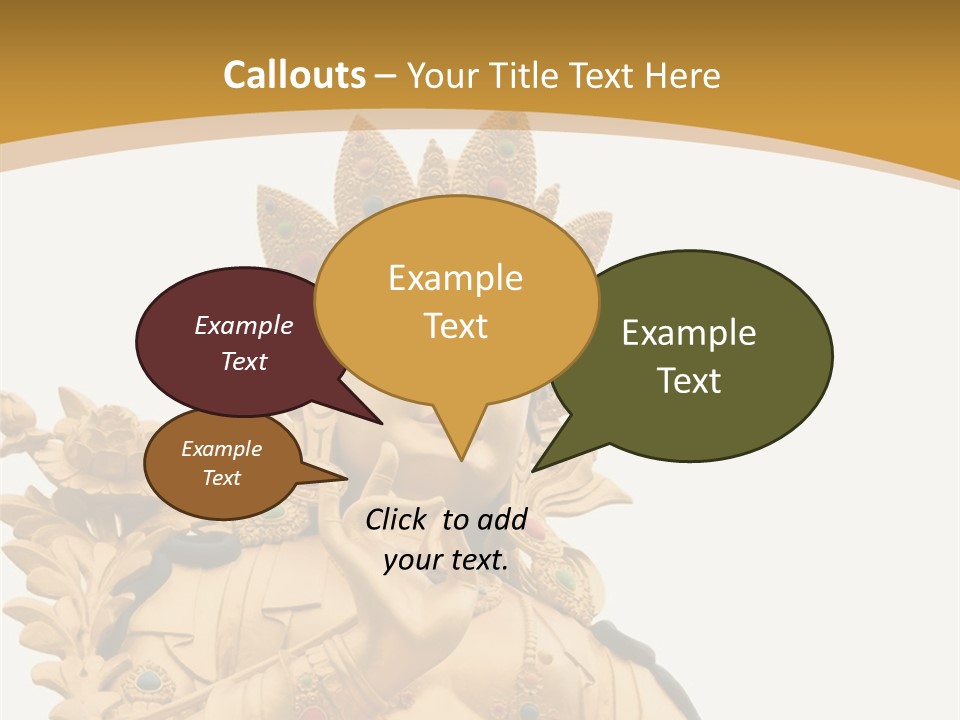 Face Budha Sculpture PowerPoint Template