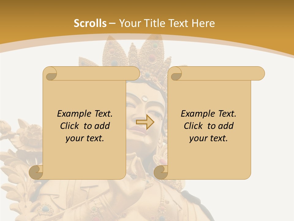 Face Budha Sculpture PowerPoint Template