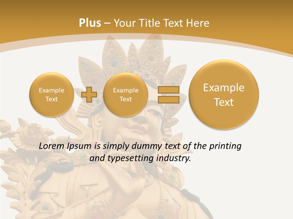 Face Budha Sculpture PowerPoint Template
