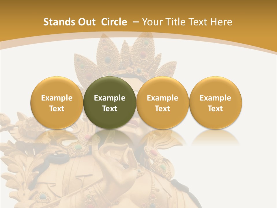 Face Budha Sculpture PowerPoint Template