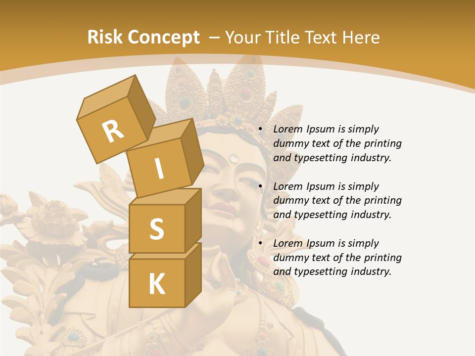 Face Budha Sculpture PowerPoint Template