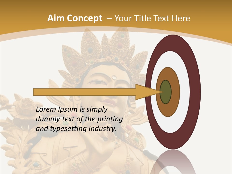 Face Budha Sculpture PowerPoint Template