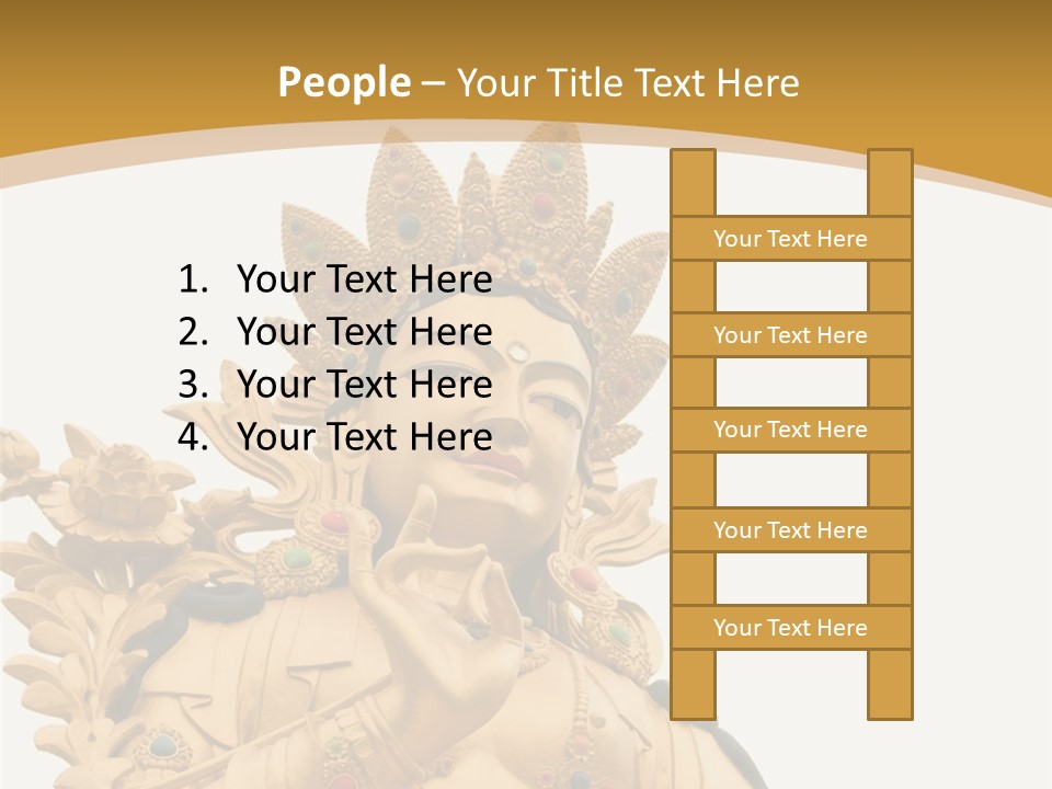 Face Budha Sculpture PowerPoint Template