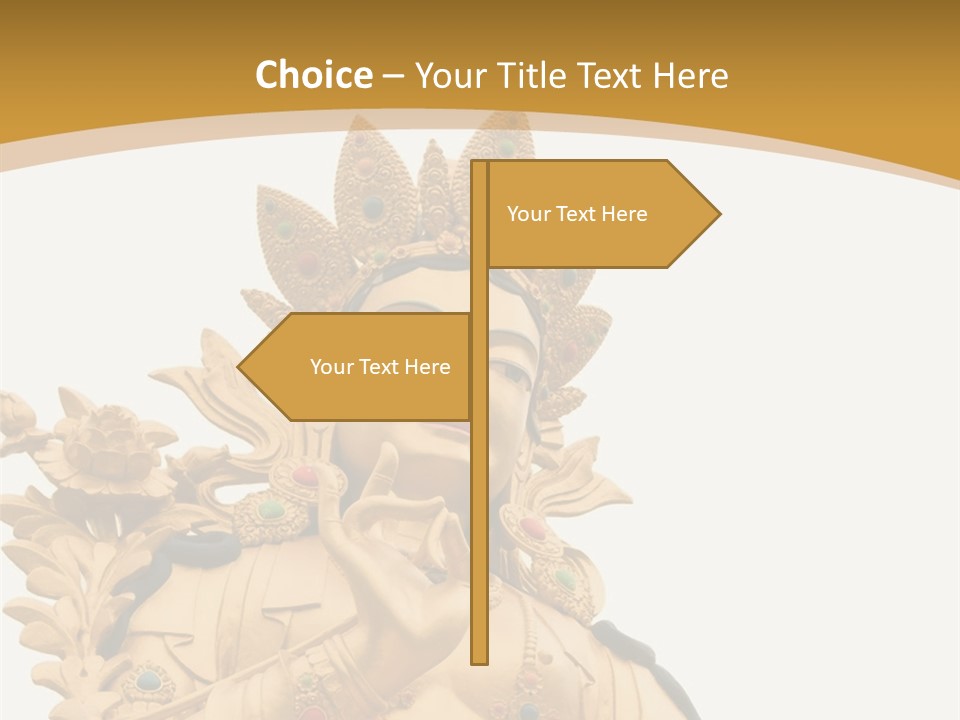 Face Budha Sculpture PowerPoint Template