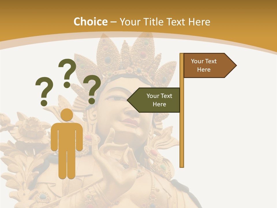 Face Budha Sculpture PowerPoint Template