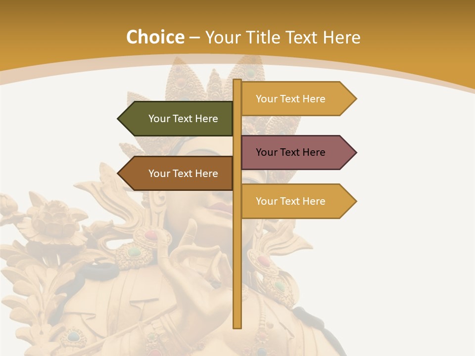 Face Budha Sculpture PowerPoint Template