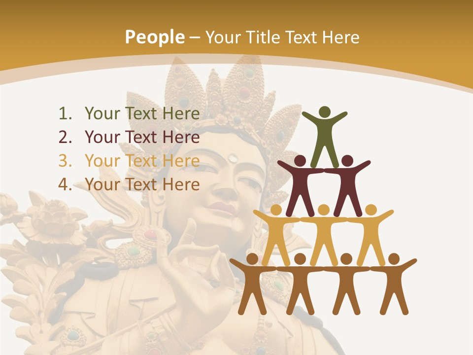 Face Budha Sculpture PowerPoint Template