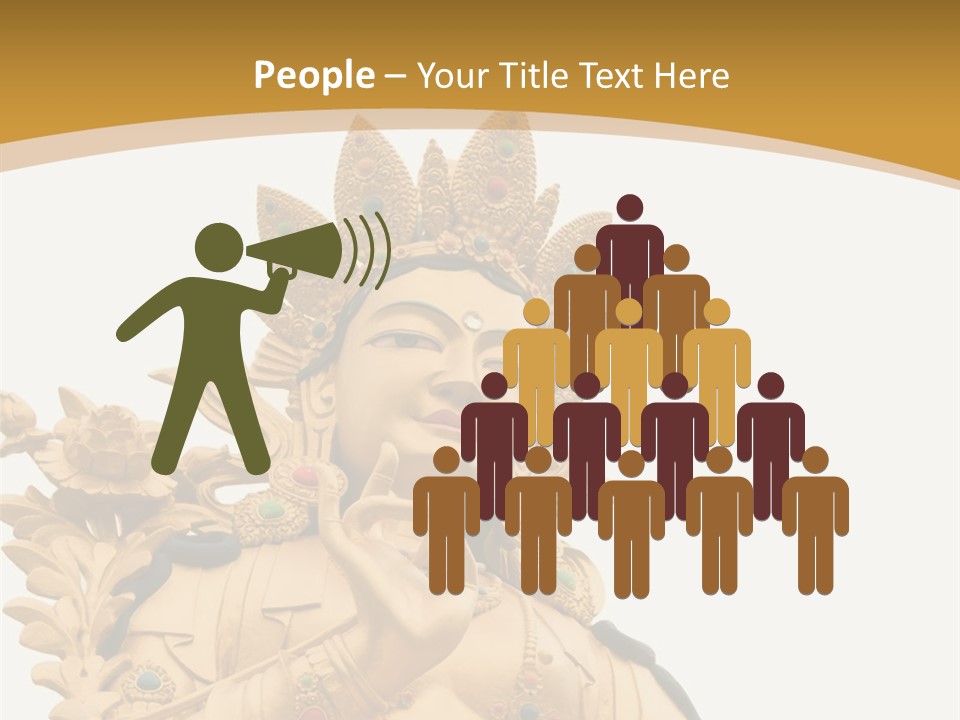 Face Budha Sculpture PowerPoint Template