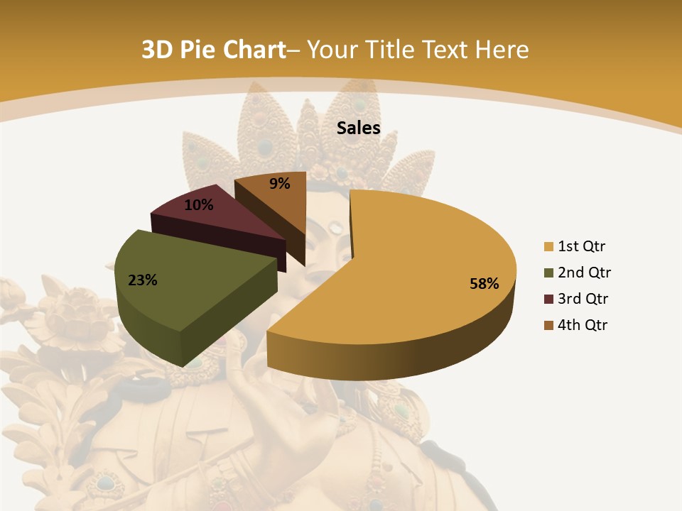 Face Budha Sculpture PowerPoint Template