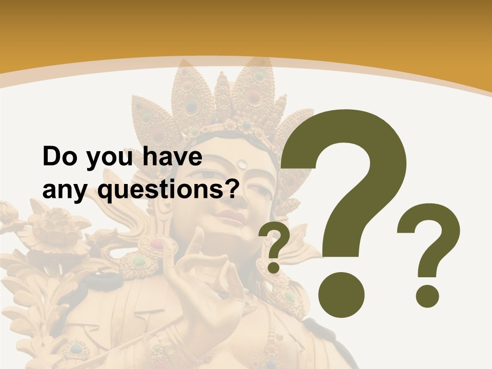 Face Budha Sculpture PowerPoint Template