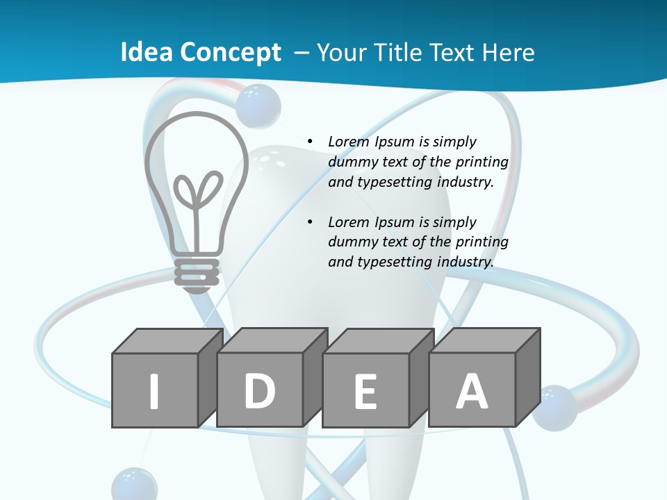Icon Toothpaste Leg PowerPoint Template