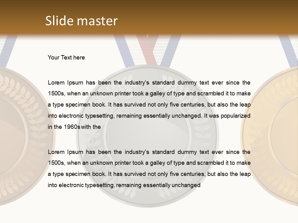 Icon Red Trophy PowerPoint Template