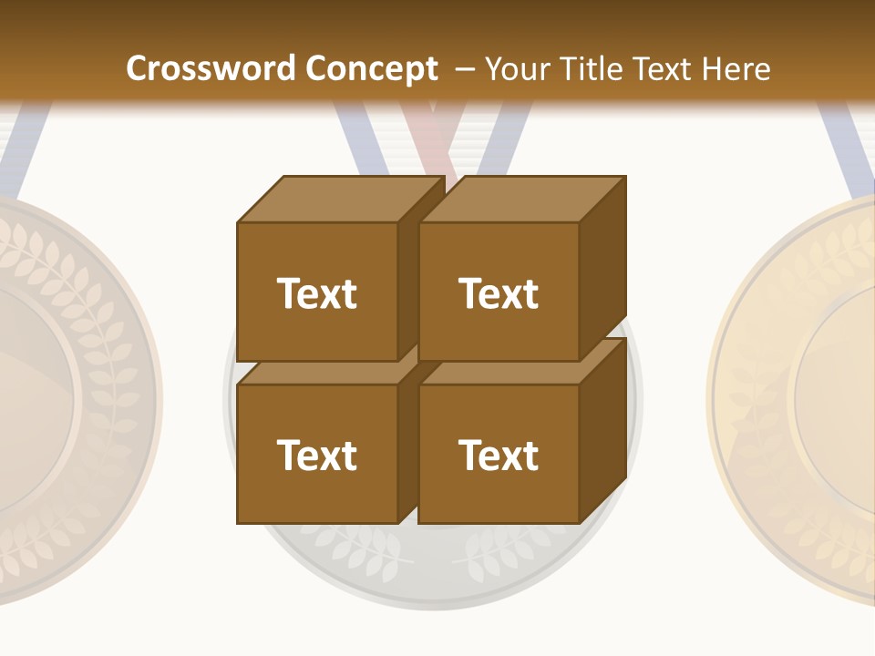 Icon Red Trophy PowerPoint Template