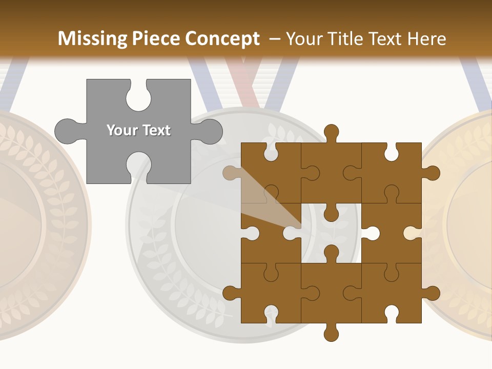 Icon Red Trophy PowerPoint Template