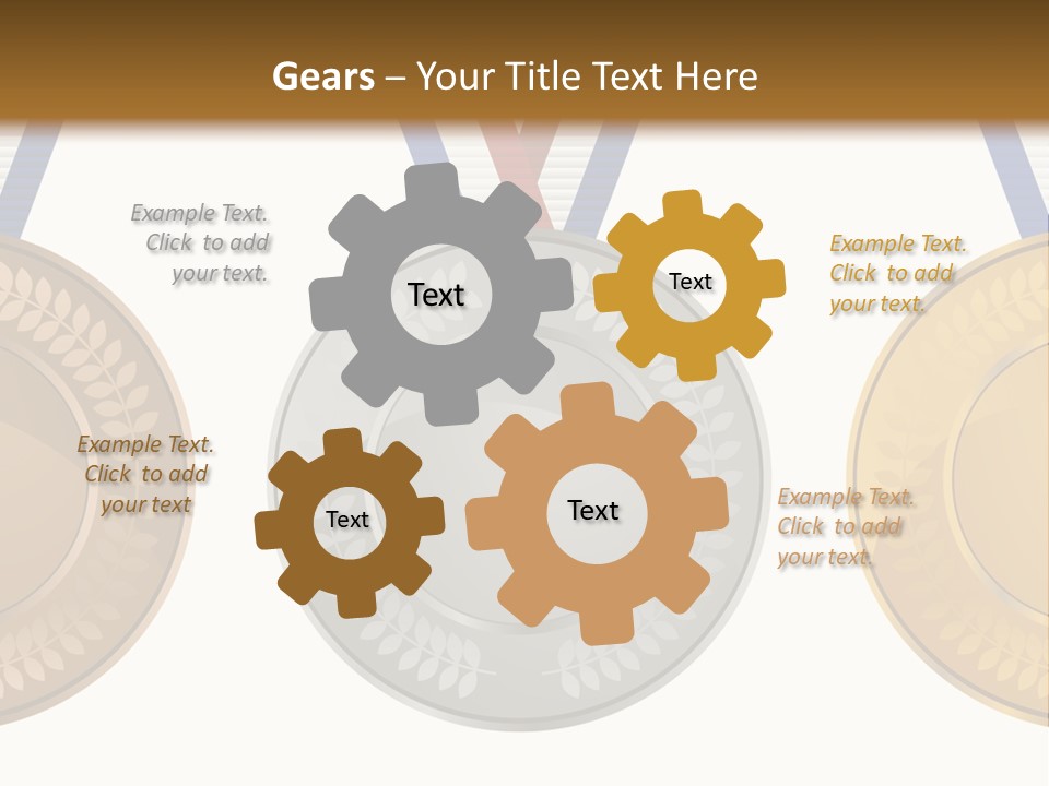 Icon Red Trophy PowerPoint Template