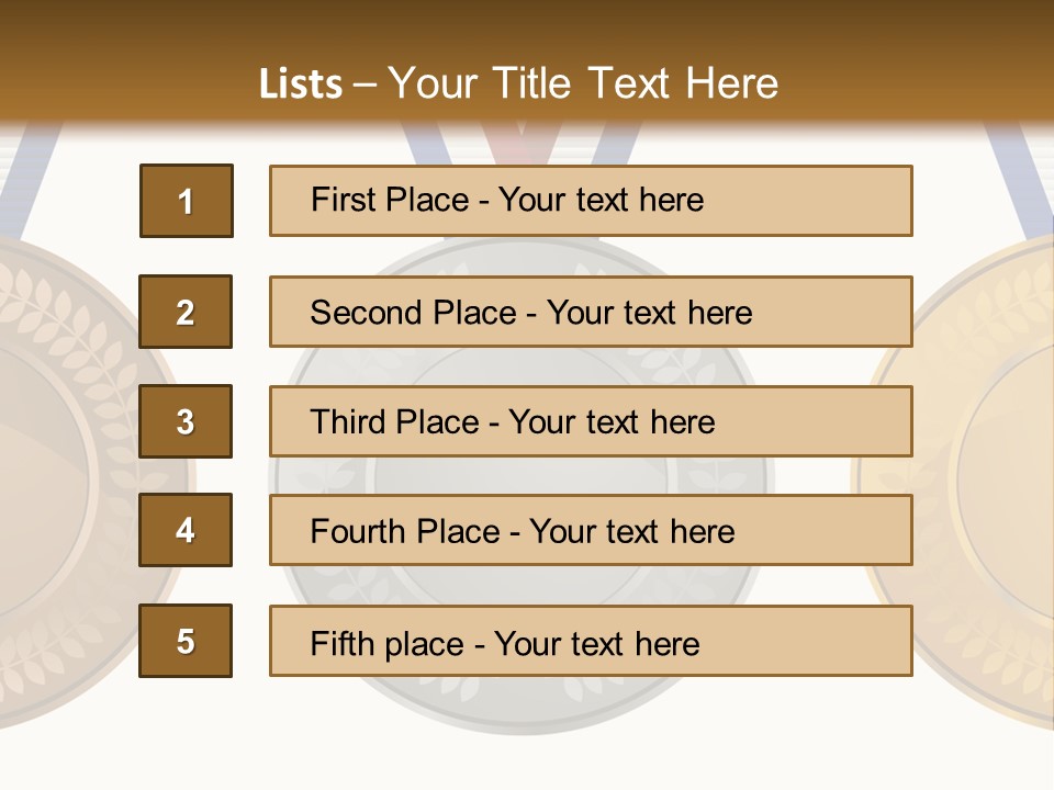 Icon Red Trophy PowerPoint Template
