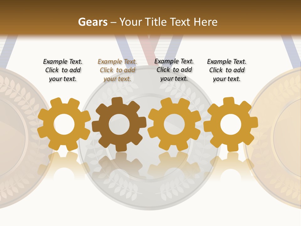 Icon Red Trophy PowerPoint Template