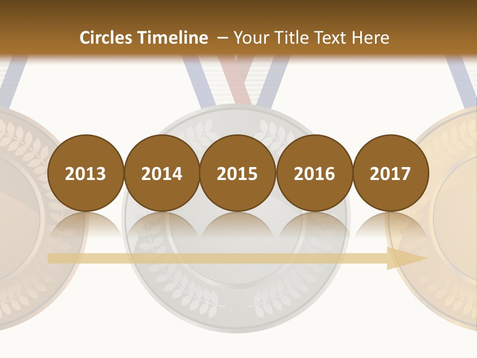 Icon Red Trophy PowerPoint Template