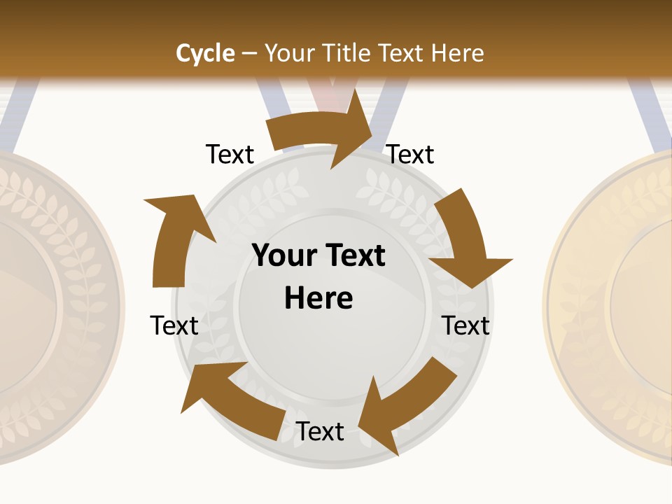 Icon Red Trophy PowerPoint Template