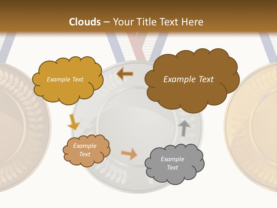 Icon Red Trophy PowerPoint Template