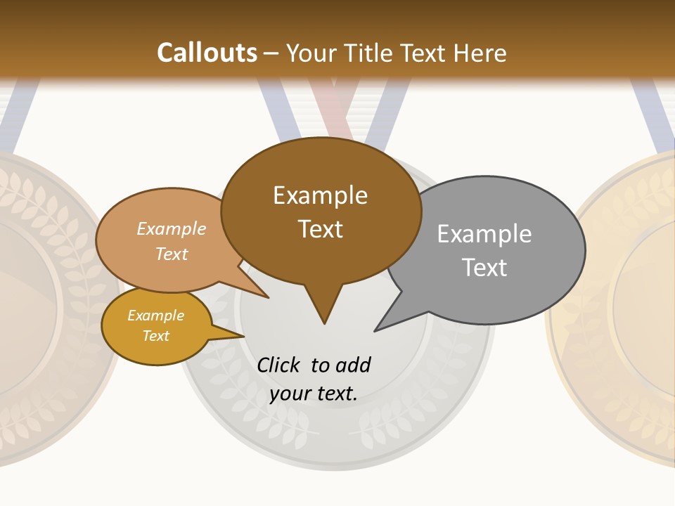Icon Red Trophy PowerPoint Template