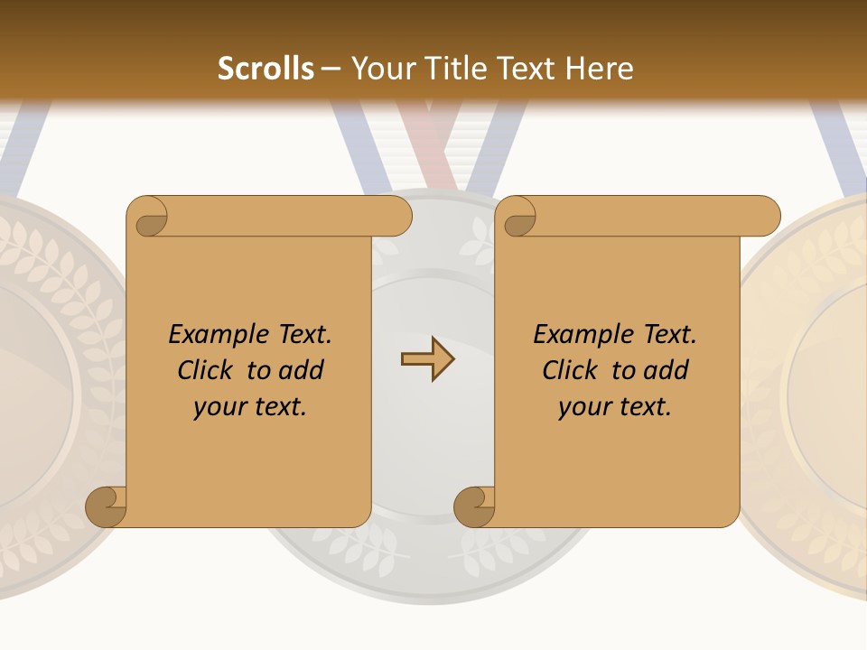 Icon Red Trophy PowerPoint Template