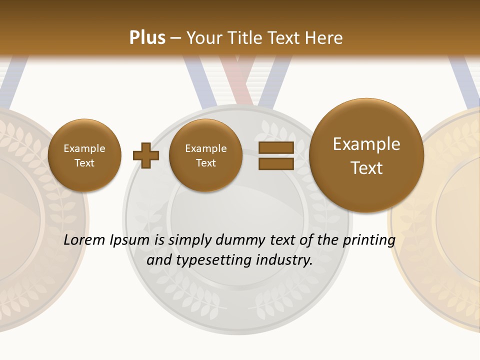 Icon Red Trophy PowerPoint Template
