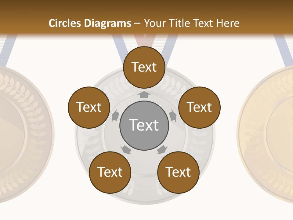 Icon Red Trophy PowerPoint Template
