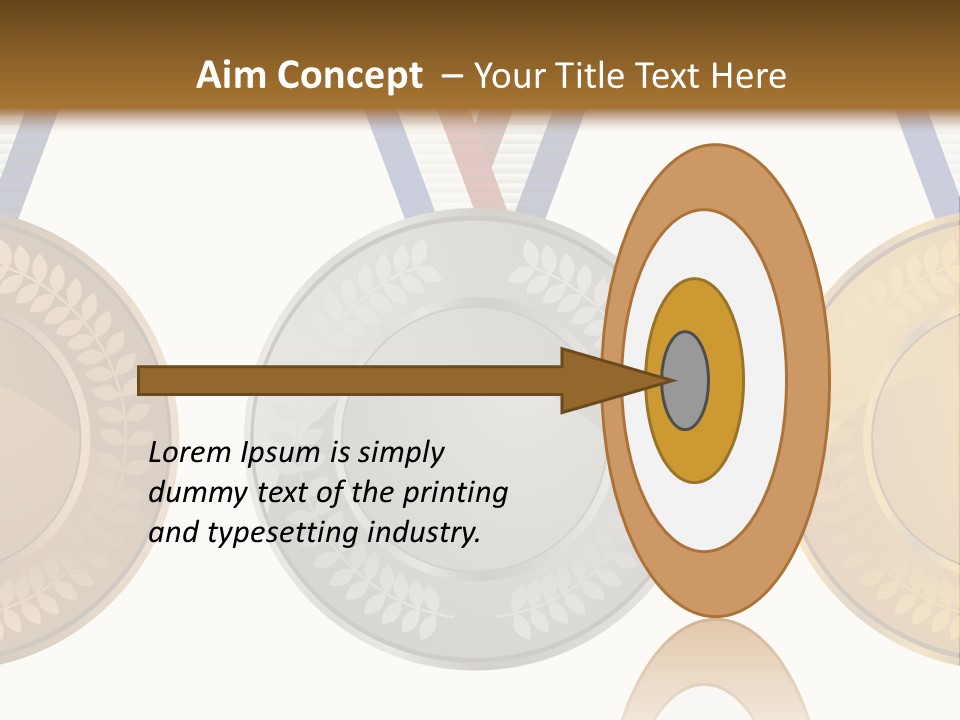 Icon Red Trophy PowerPoint Template