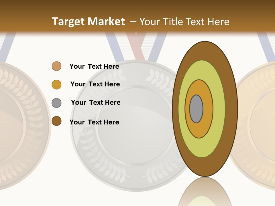 Icon Red Trophy PowerPoint Template