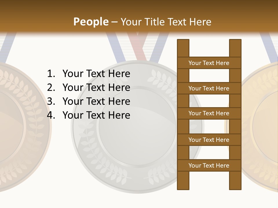 Icon Red Trophy PowerPoint Template