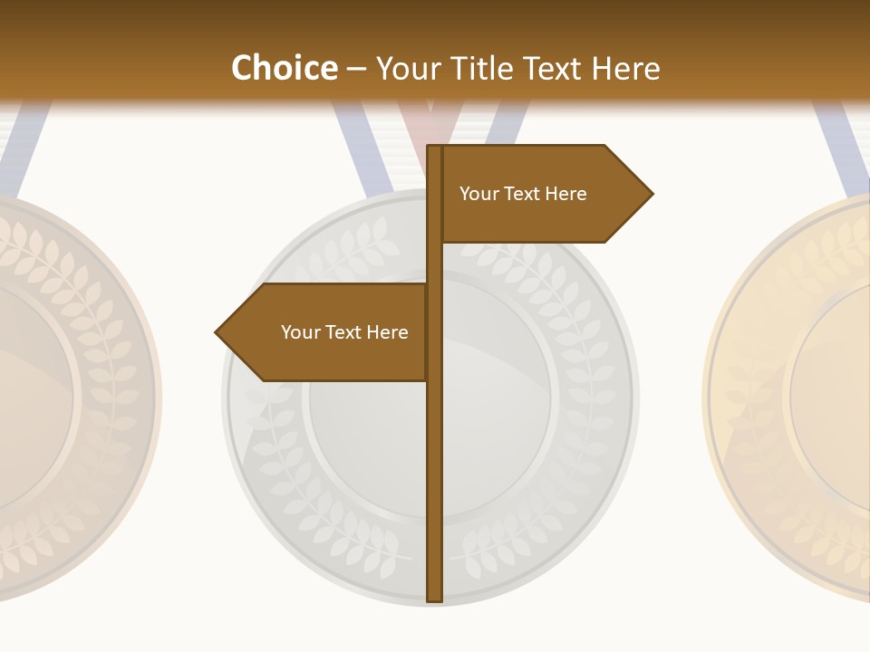 Icon Red Trophy PowerPoint Template