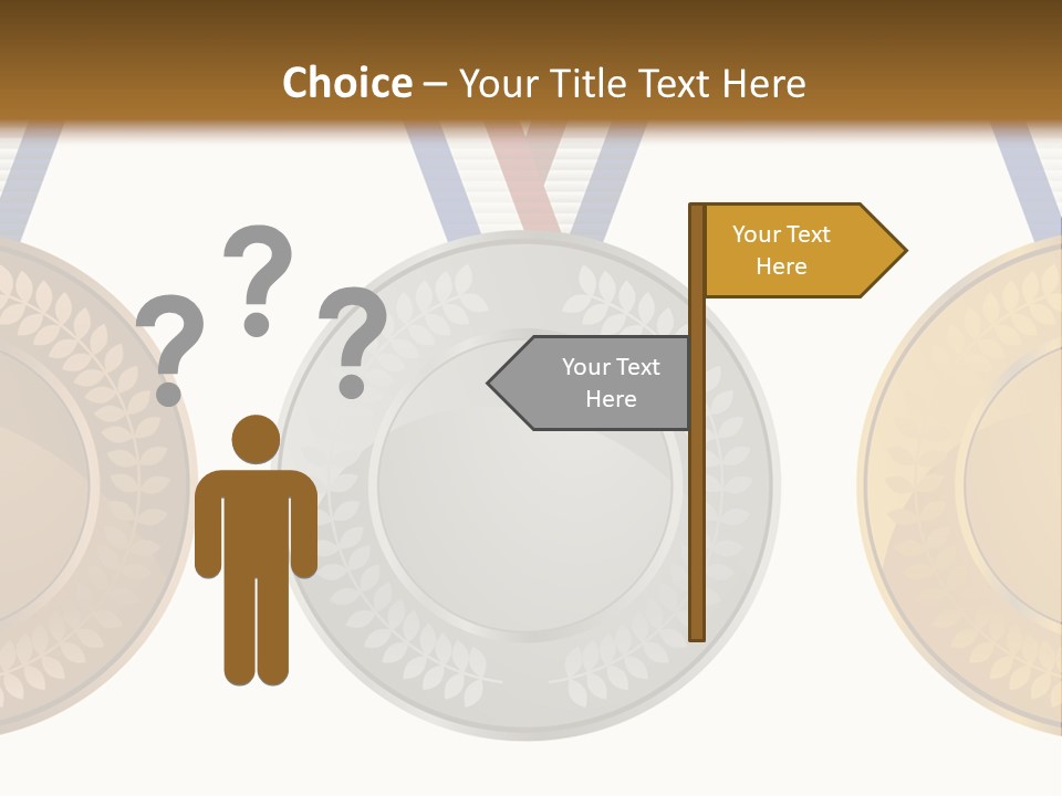 Icon Red Trophy PowerPoint Template