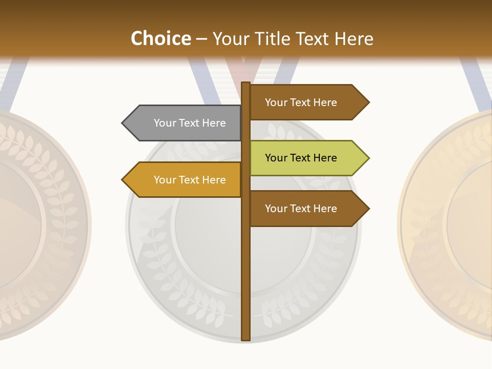 Icon Red Trophy PowerPoint Template