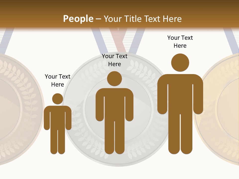 Icon Red Trophy PowerPoint Template