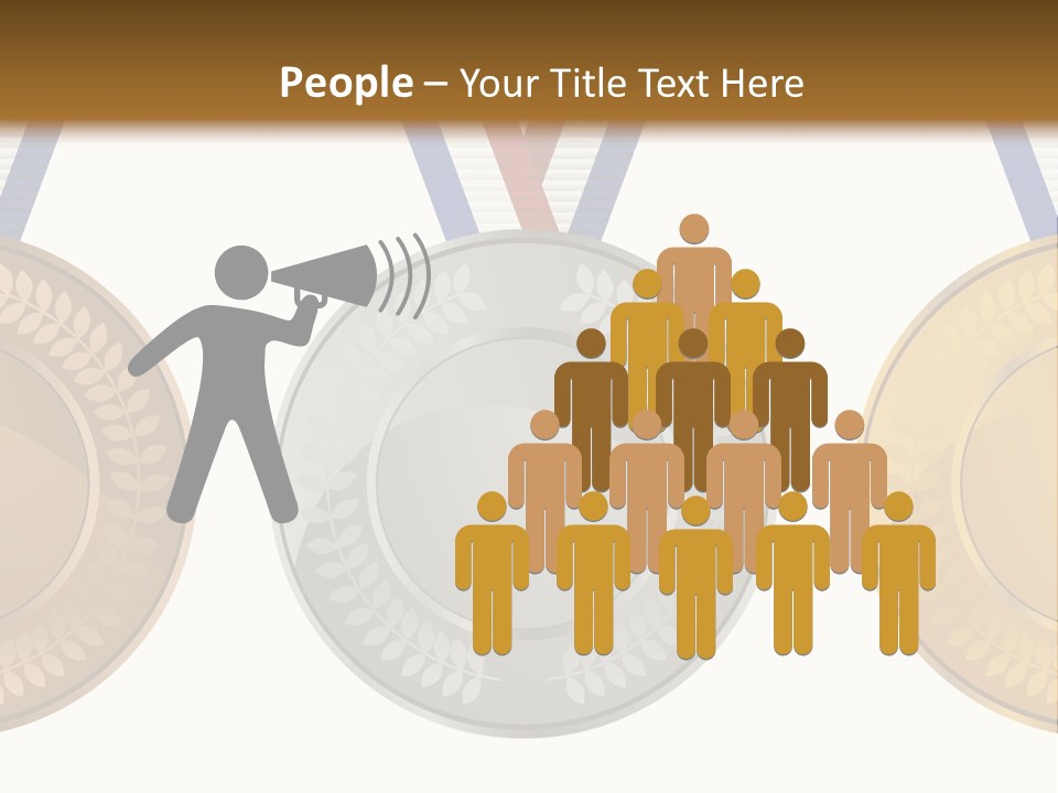 Icon Red Trophy PowerPoint Template