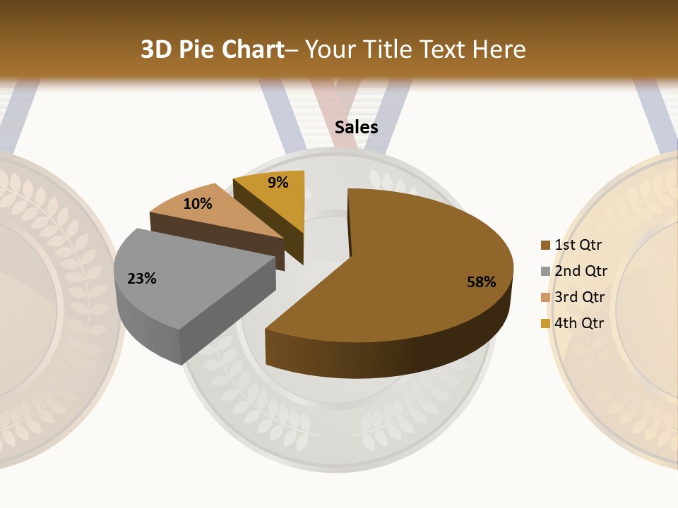 Icon Red Trophy PowerPoint Template