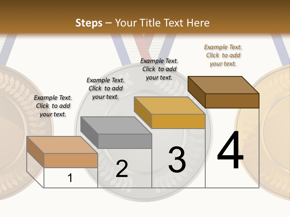 Icon Red Trophy PowerPoint Template