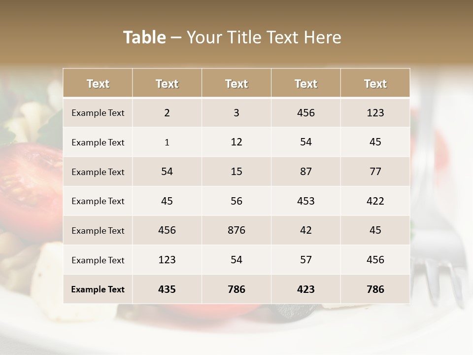 Cheese Tomatoes Feta PowerPoint Template