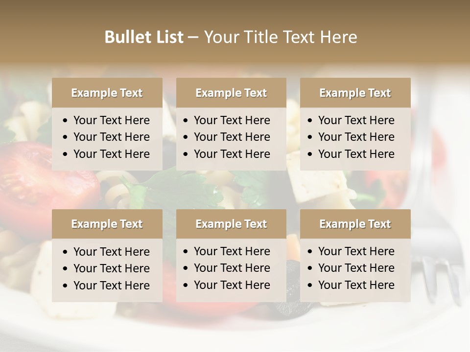 Cheese Tomatoes Feta PowerPoint Template
