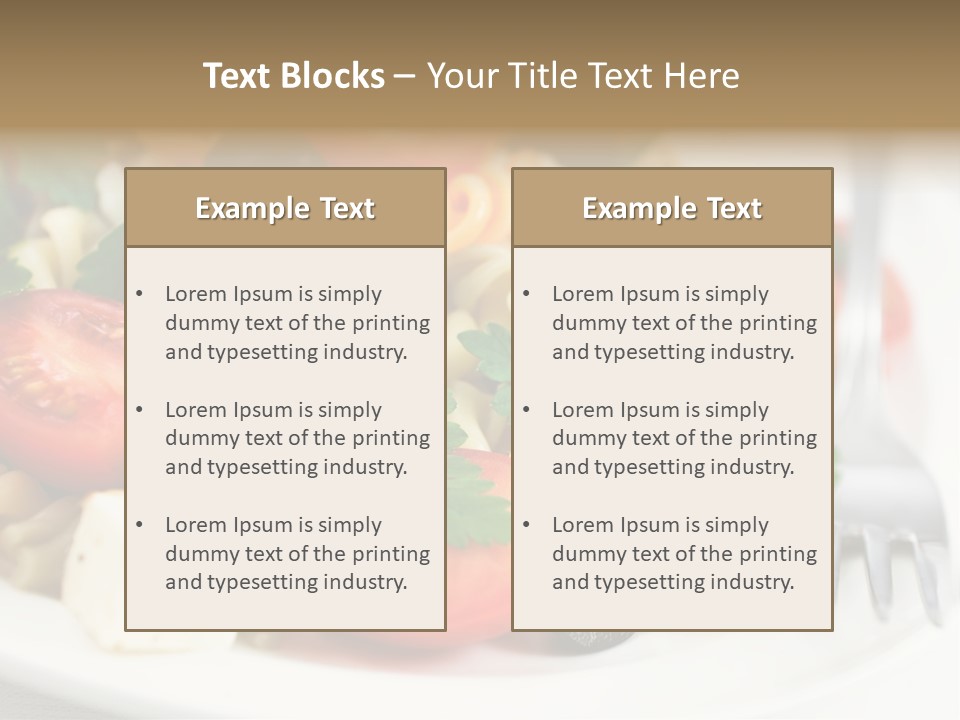 Cheese Tomatoes Feta PowerPoint Template