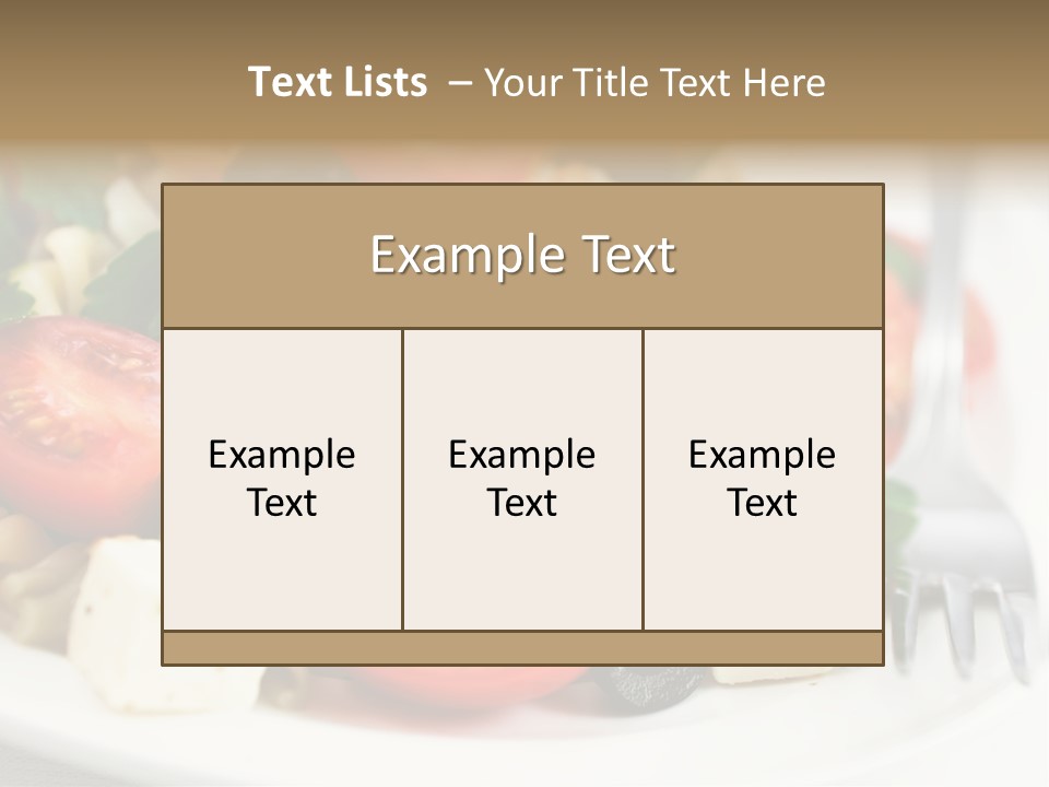 Cheese Tomatoes Feta PowerPoint Template