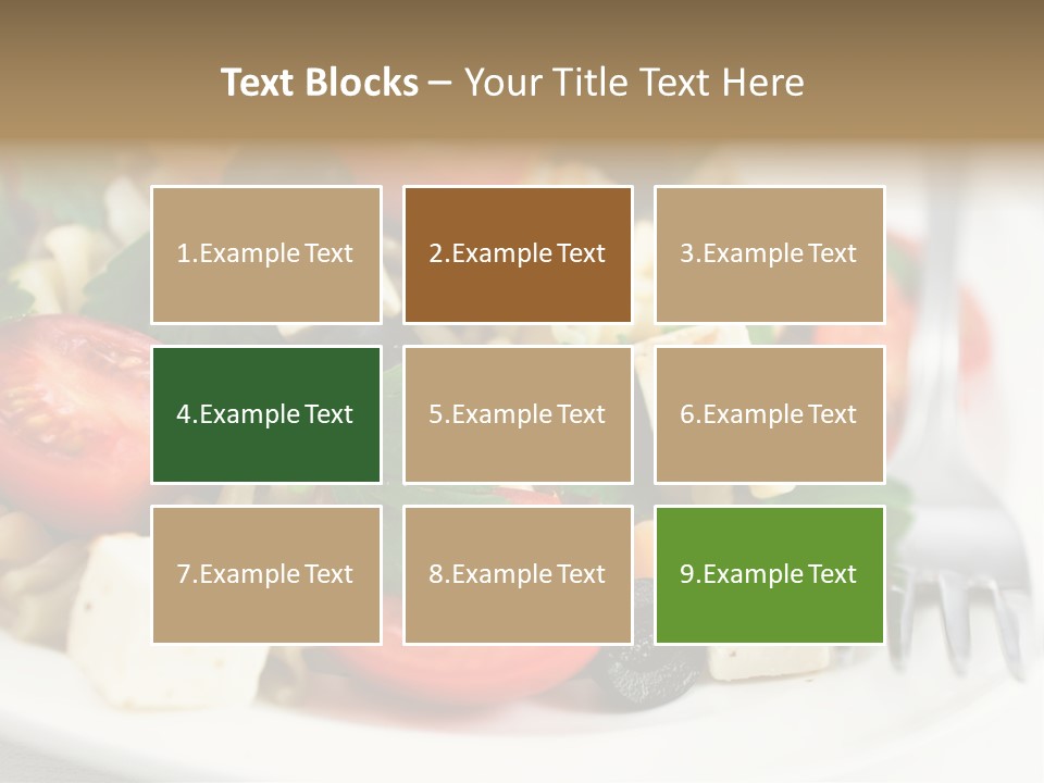 Cheese Tomatoes Feta PowerPoint Template